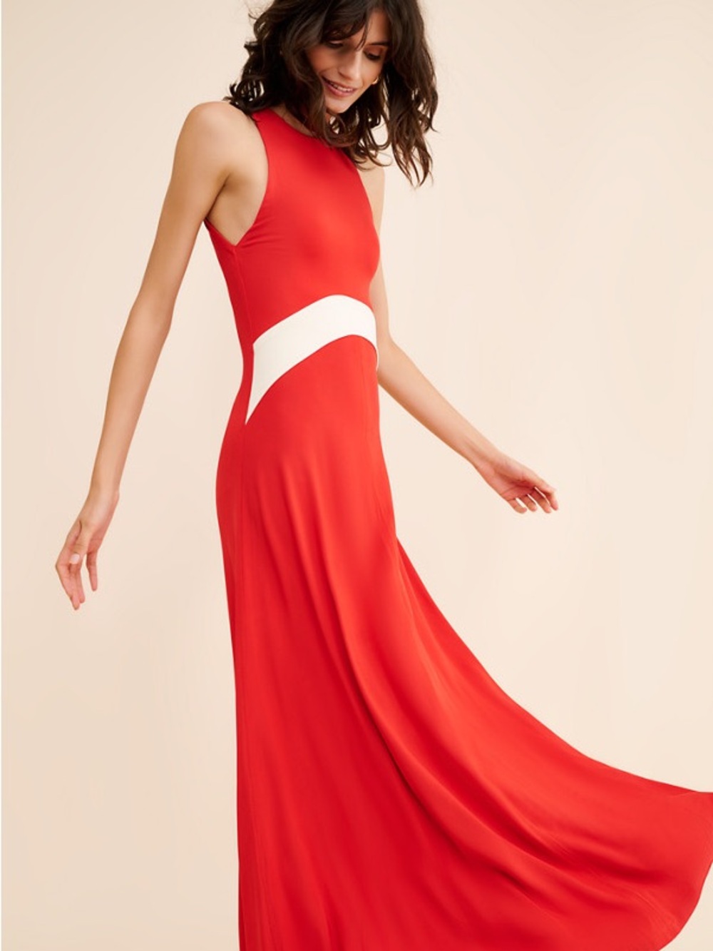 Solid & Striped The Jonati Dress XS Red and White